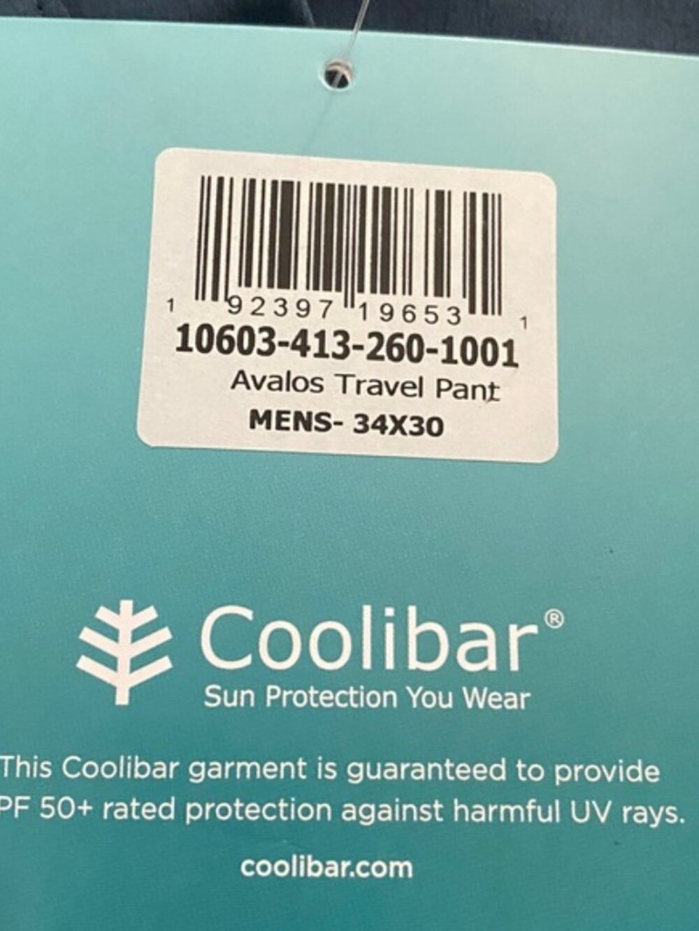 Coolibar Men’s Golf Travel Pants UPF 50+ Avalos Pants NWT Blue size 34 - Picture 12 of 15